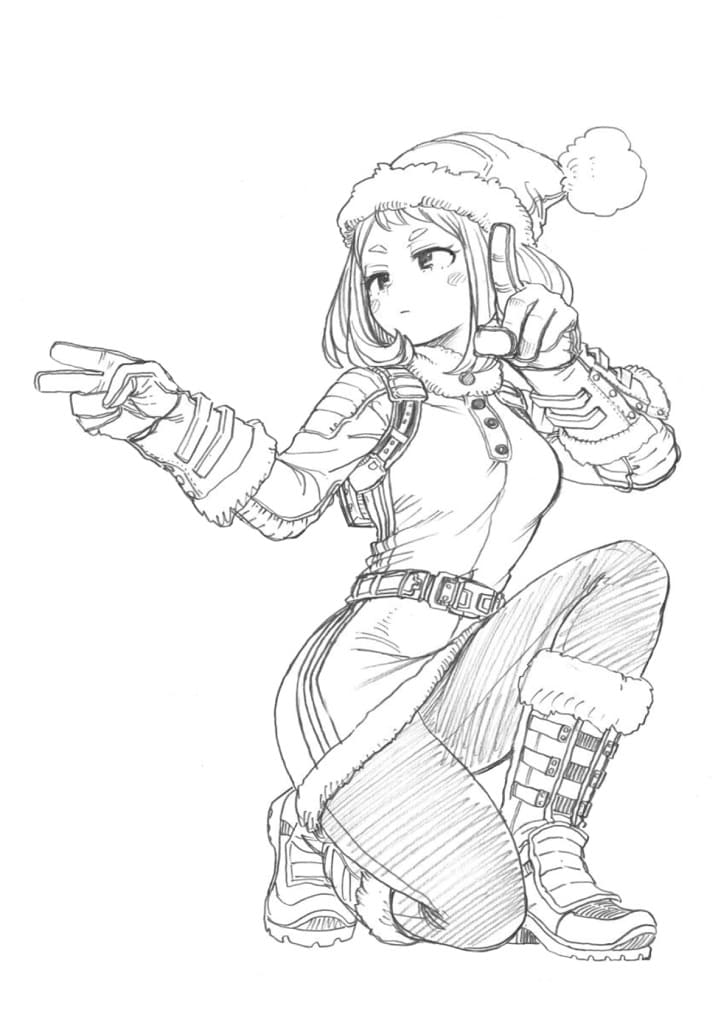 Eccezionale Uraraka da colorare