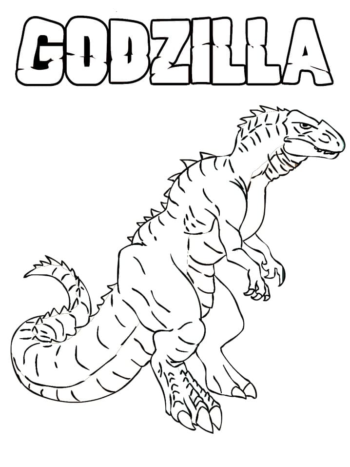 Enorme Godzilla gratis da colorare
