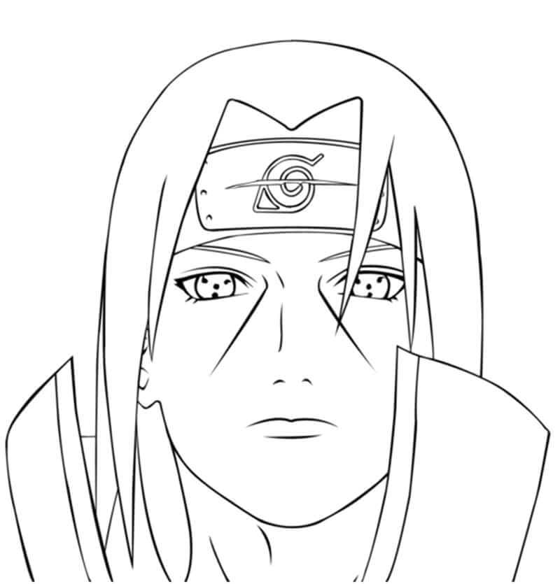 Faccia a Itachi da colorare