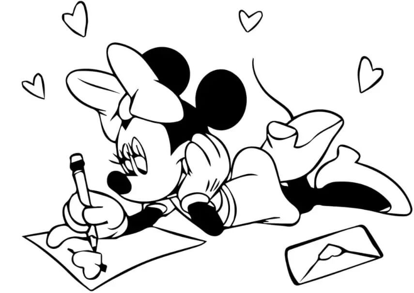 Fantastica Minnie Mouse da colorare