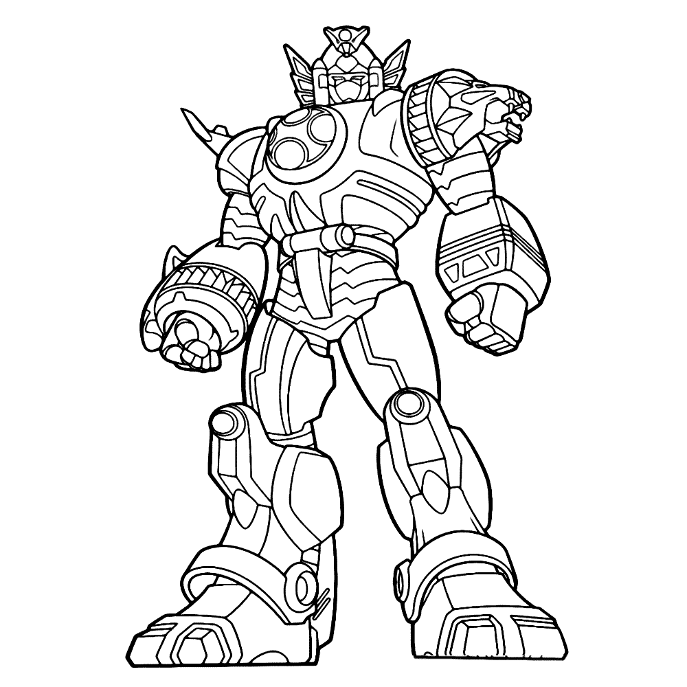 Fantastica tempesta Ninja Megazord da colorare