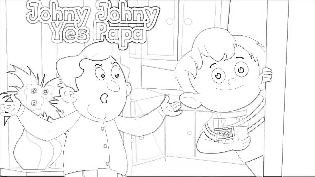 Fantastico Johny Johny Sì Papà da colorare