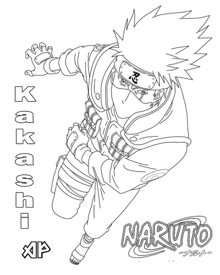 Fantastico Kakashi da colorare