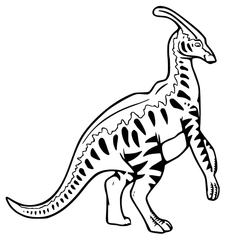 Fantastico Parasaurolofo da colorare