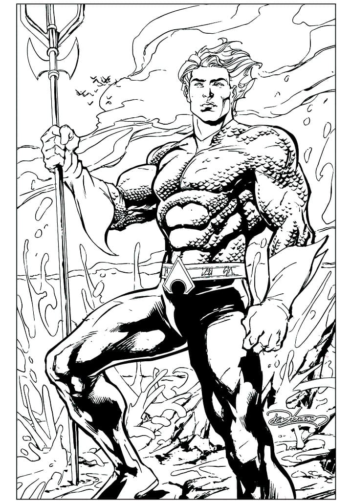 Fantastico per Aquaman da colorare