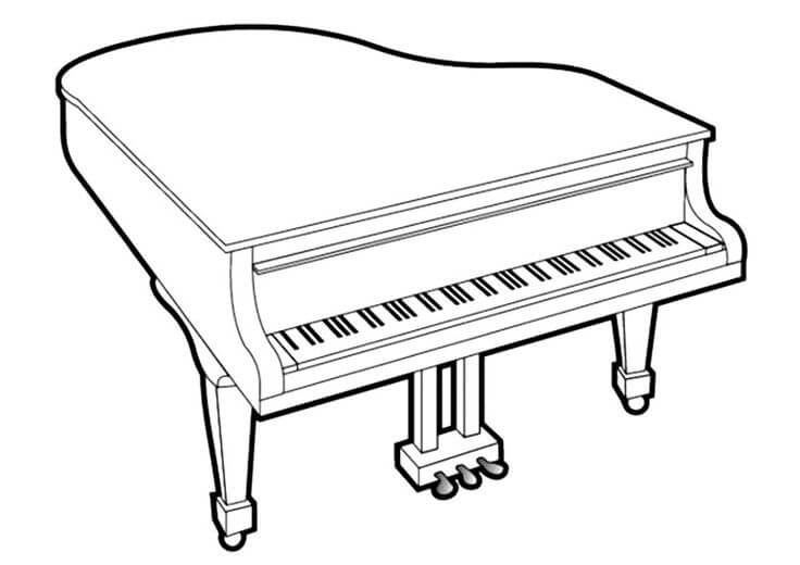 Fantastico Pianoforte da colorare