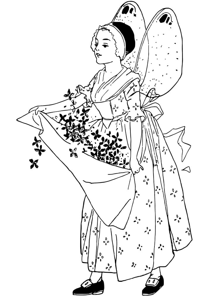 Fata Vintage con Fiore 