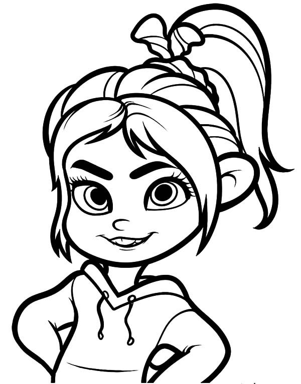 Felice Vanellope von Schweetz da colorare