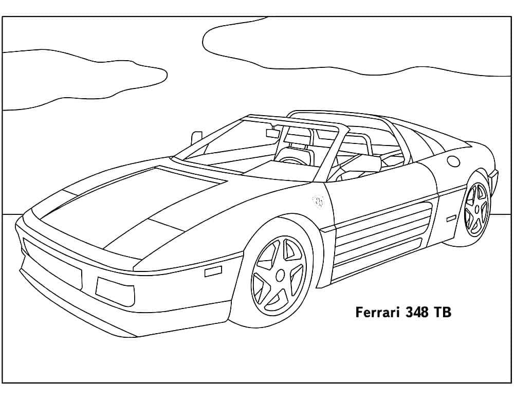 Ferrari 348 TB da colorare