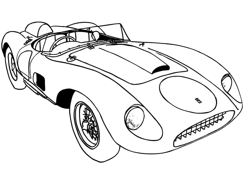 Ferrari 625 TRC Spyder del 1957 da colorare