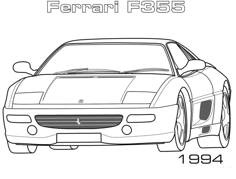 Ferrari F355 del 1994 da colorare