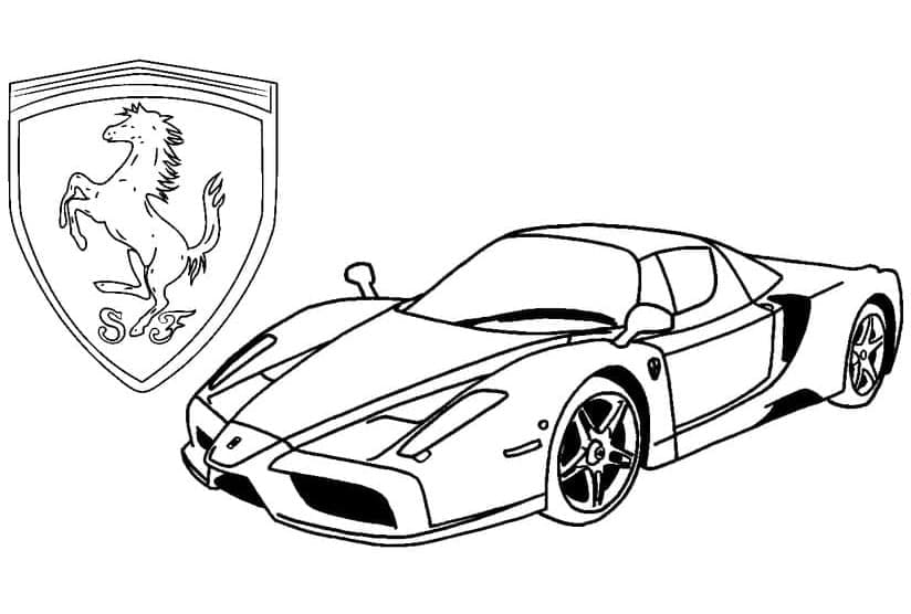 Ferrari stampabile da colorare