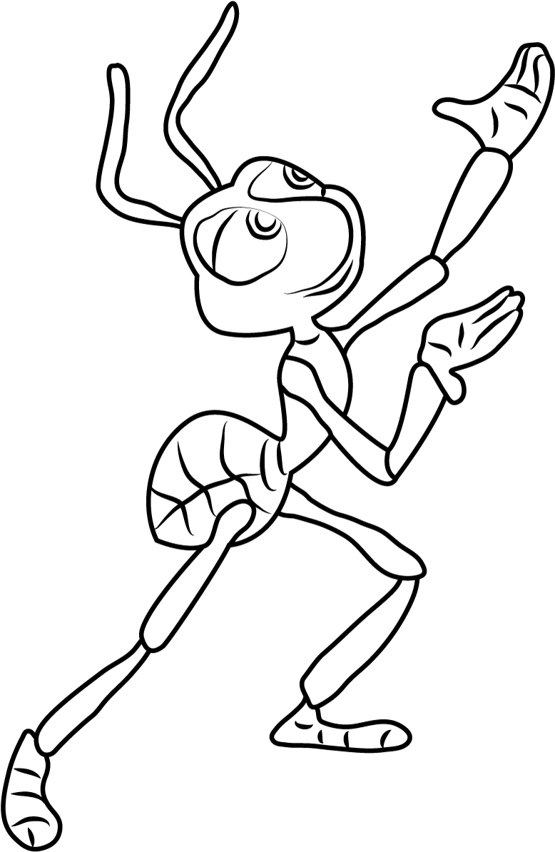Flik che balla da colorare