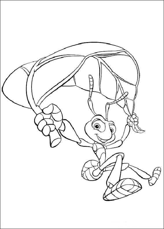 Flik sta volando da colorare