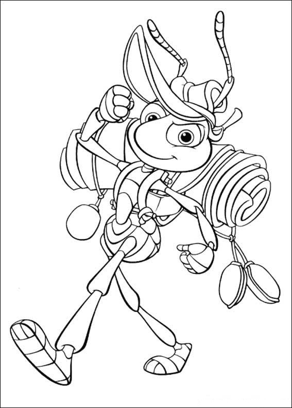 Flik va a fare un picnic da colorare