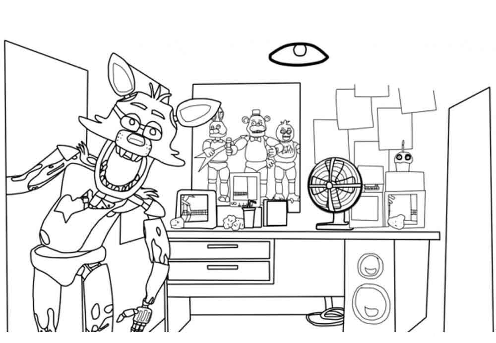FNAF Foxy da colorare