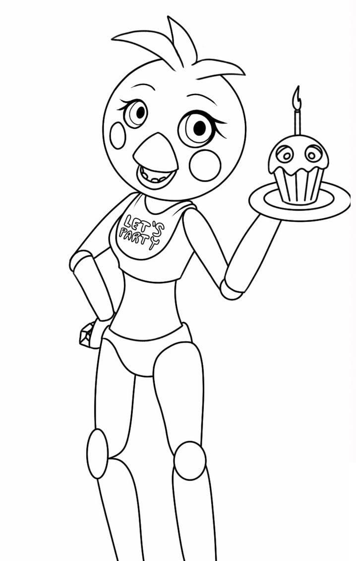 FNAF Signora Chica da colorare