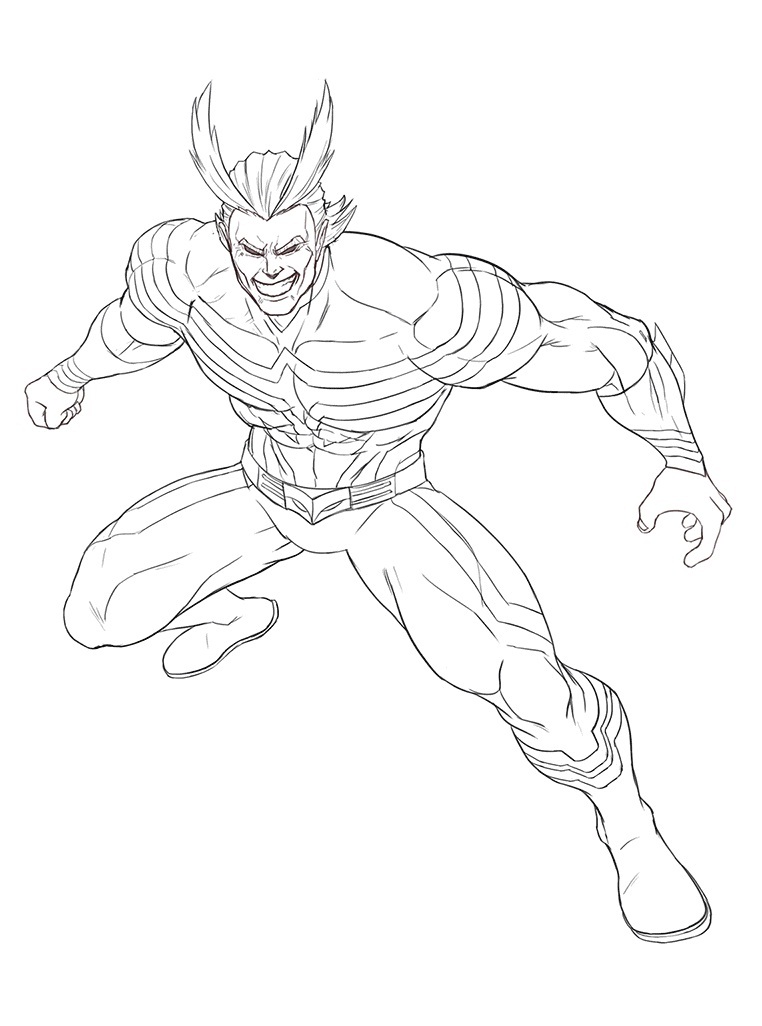 Forte All Might da colorare