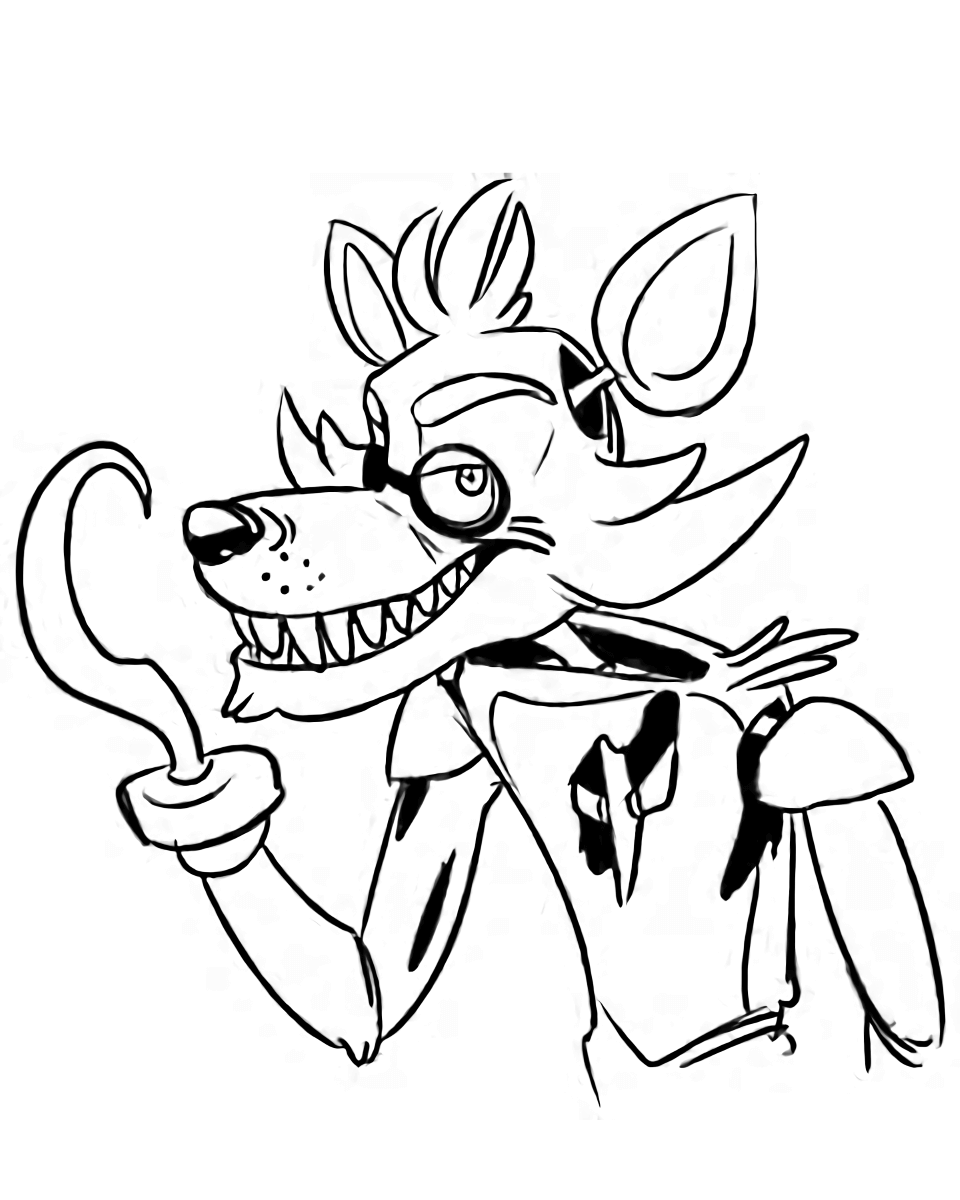 Foxy spaventosa da colorare
