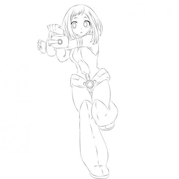Freddo Uraraka da colorare