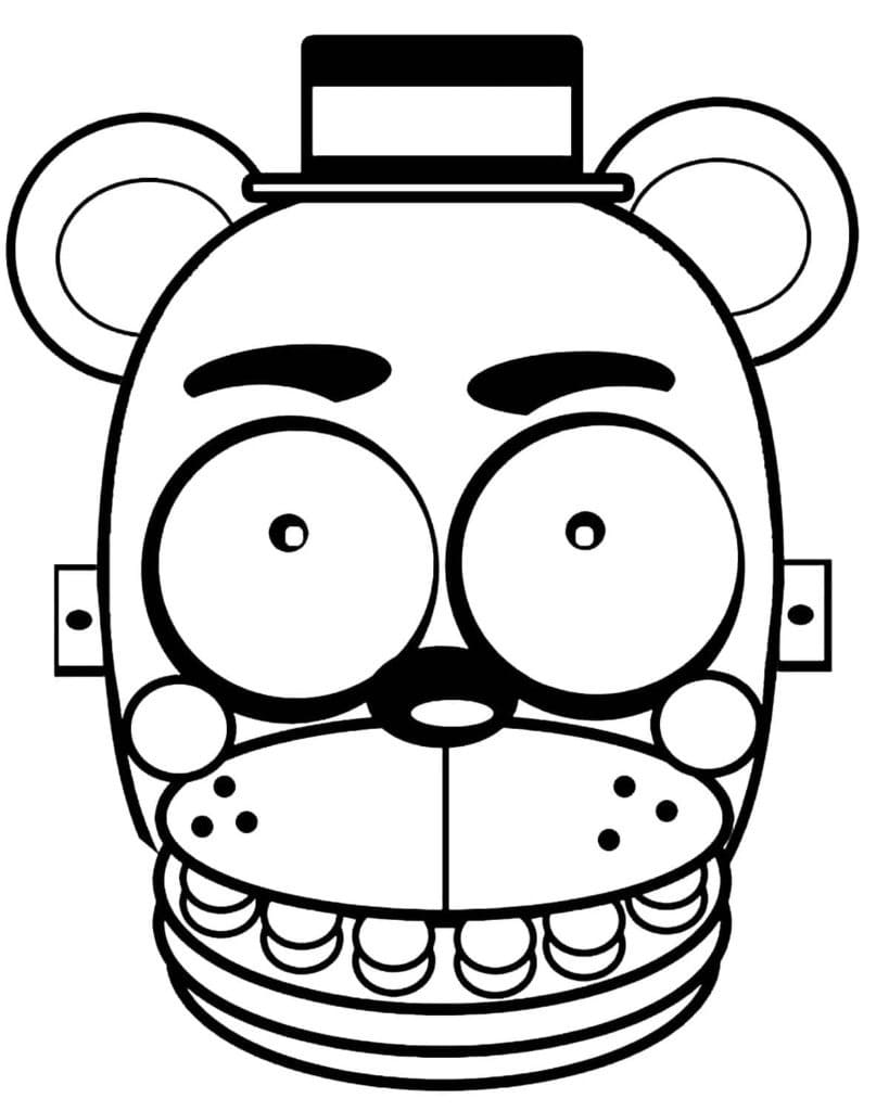 Freddy Maschera FNAF da colorare