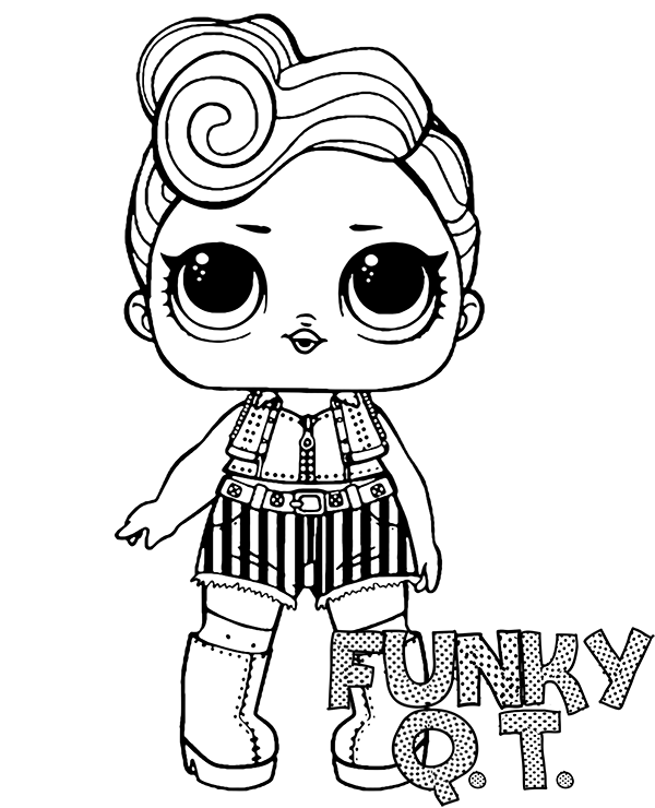 Funky QT Lol Doll da colorare