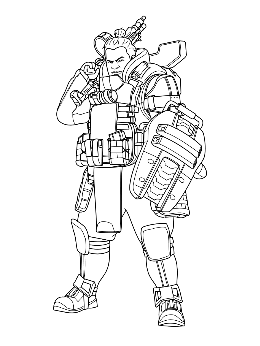 Gibraltar Apex Legends da colorare