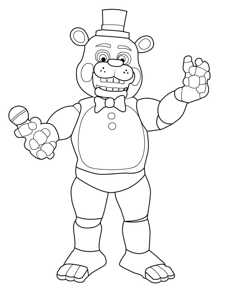 Giocattolo Freddy FNAF da colorare