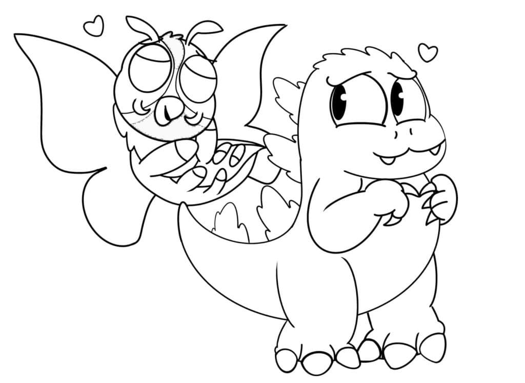 Godzilla e Mothra carini da colorare