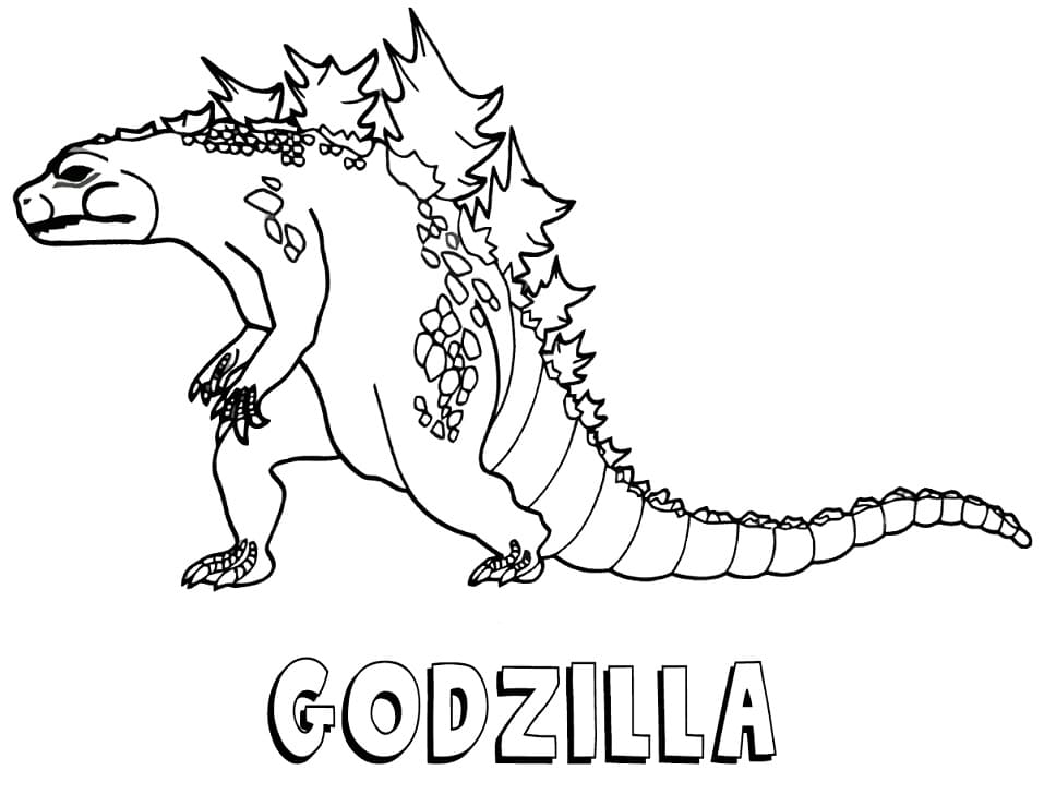 Godzilla libero da colorare