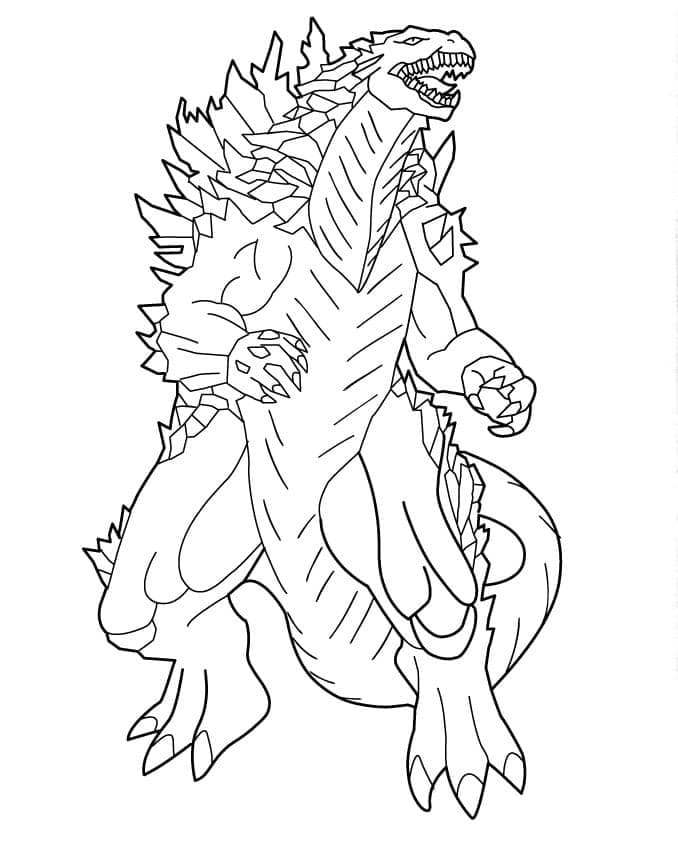 Godzilla molto forte da colorare