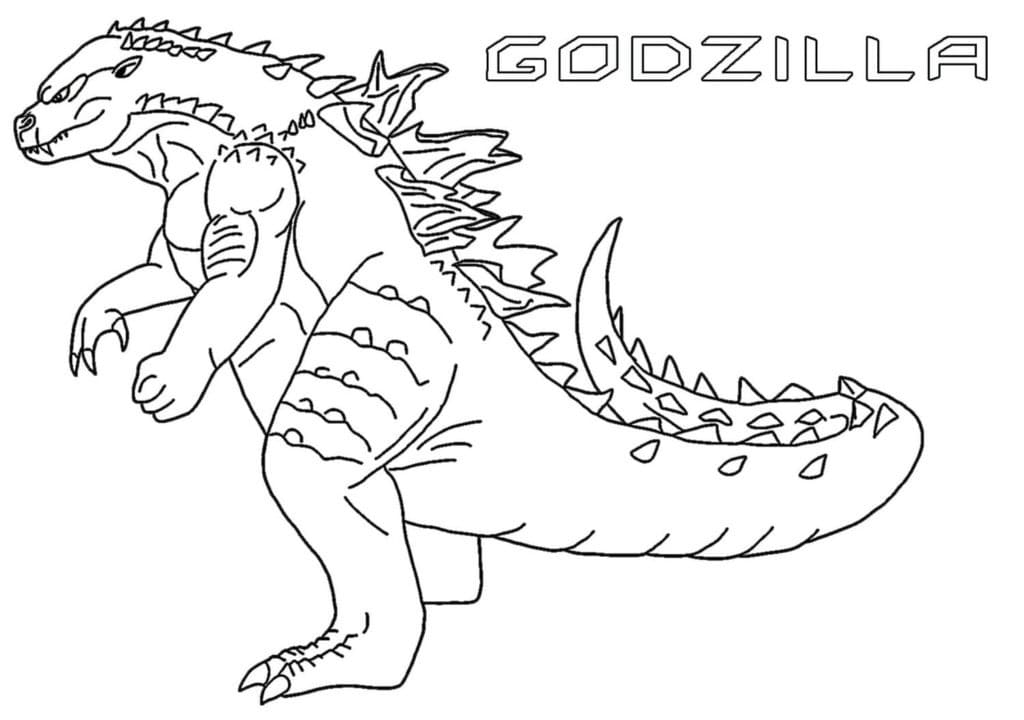 Godzilla per bambini gratis da colorare