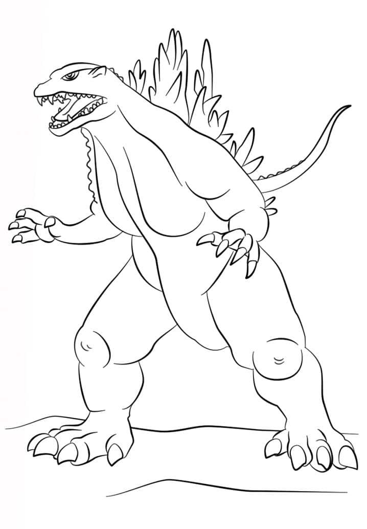 Godzilla stampa gratuita da colorare