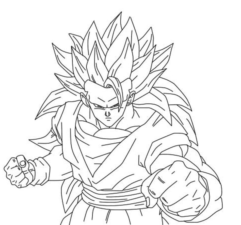 Goku super saiyan 3 da colorare