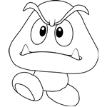 Goomba Arrabbiato da colorare