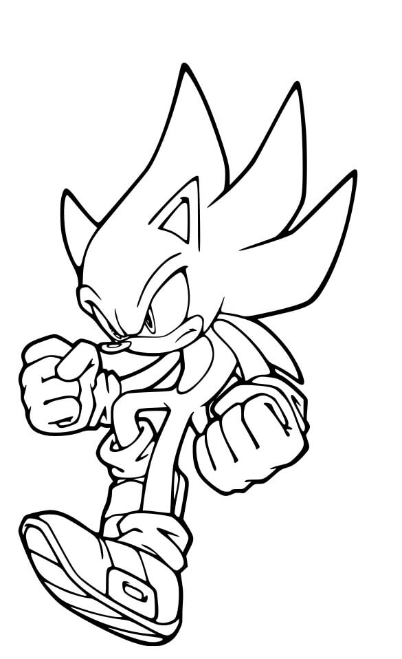 Grande Sonic 2 da colorare