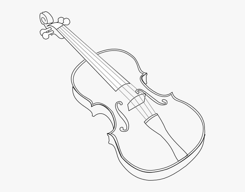 Grande Violino da colorare