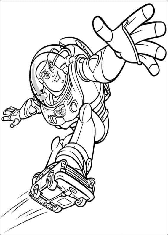 Gratuito Buzz Lightyear di Toy Story della Disney da colorare