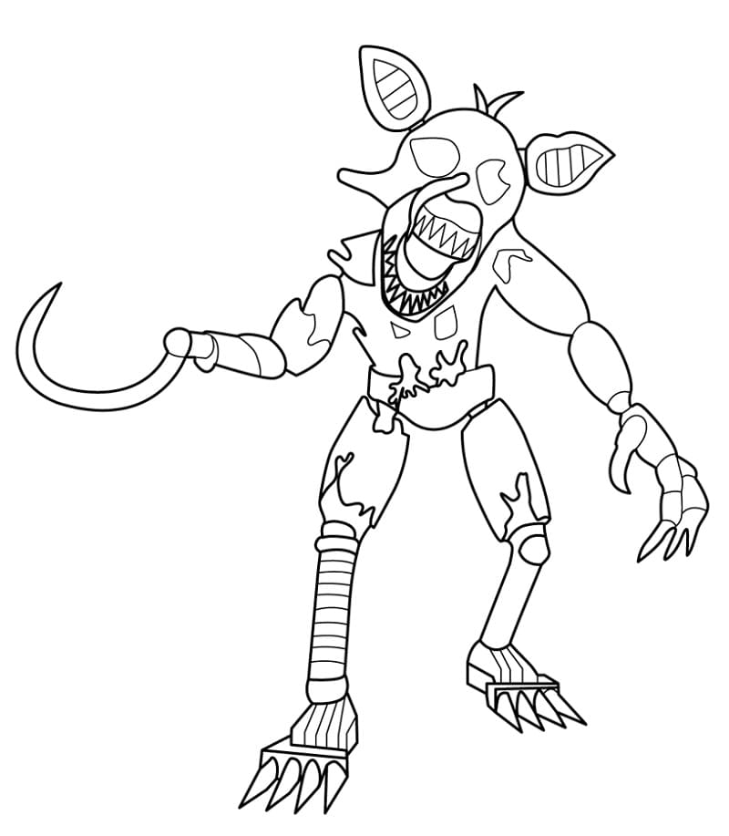 Grimm Foxy FNAF da colorare