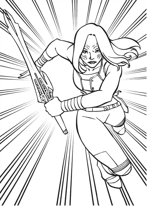Guardiano Gamora da colorare