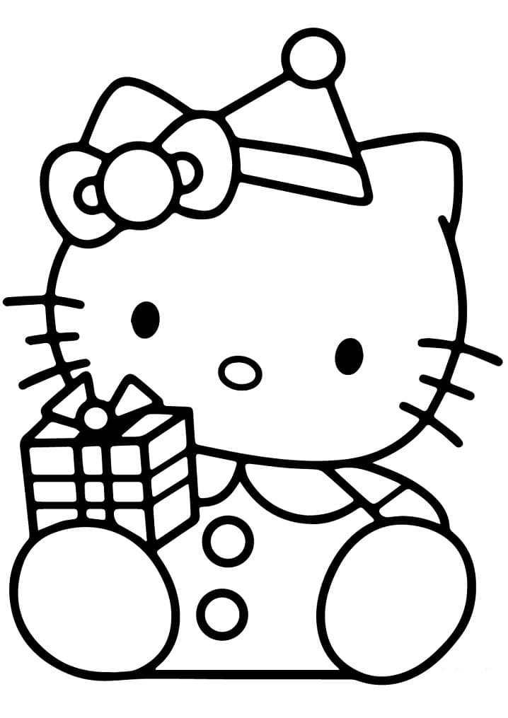 Hello Kitty e Regalo da colorare