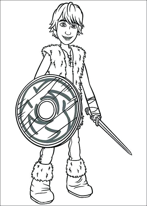 Hiccup Il combattente da colorare