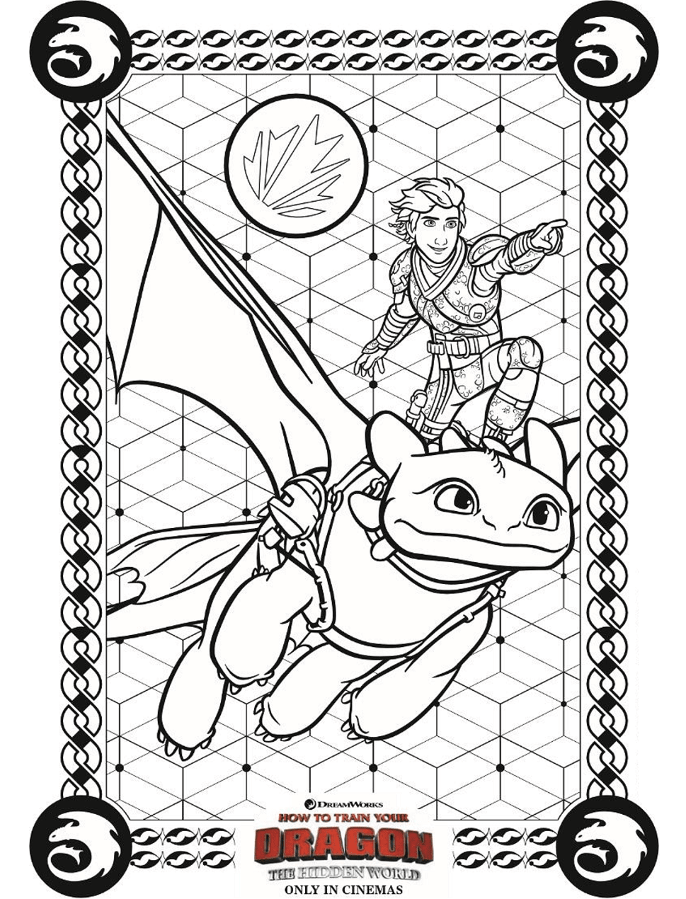 Hiccup senza Toothless da colorare