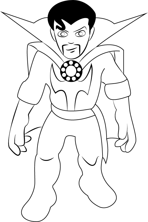 il-doctor-strange-sorride da colorare