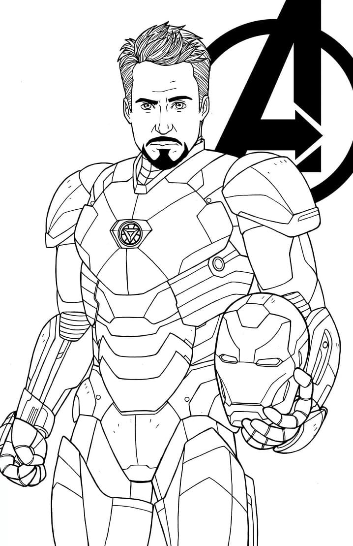 Ll famoso Iron Man da colorare