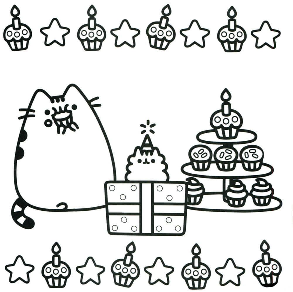 Il fantastico Pusheen da colorare
