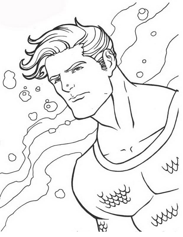 Il giovane Aquaman da colorare