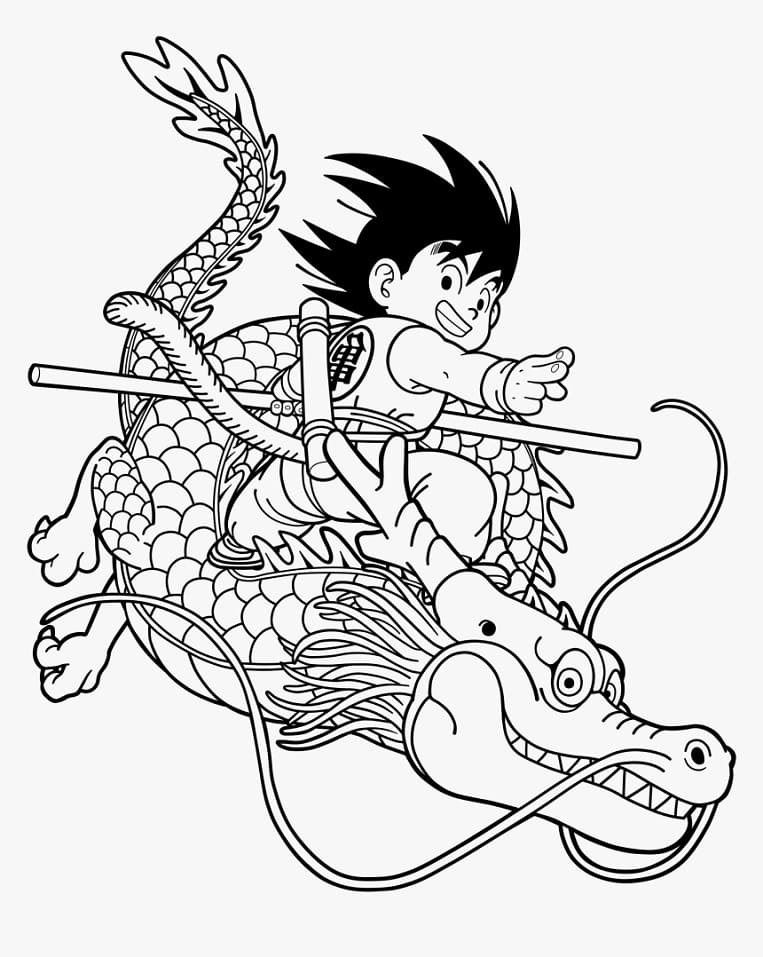 Il giovane Son Goku e il drago 