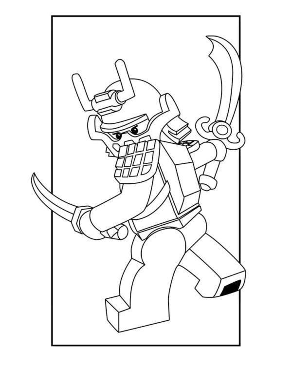 Il Lego Samurai è pronto per la battaglia dei ninja da colorare