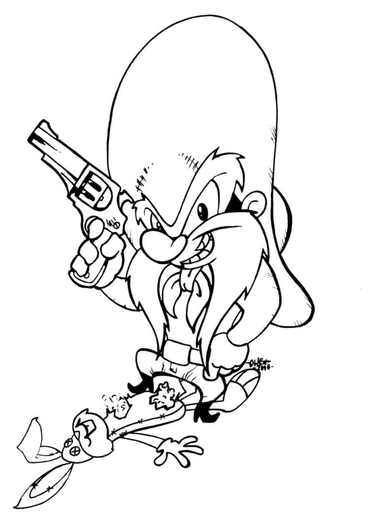 Il malvagio Yosemite Sam da colorare